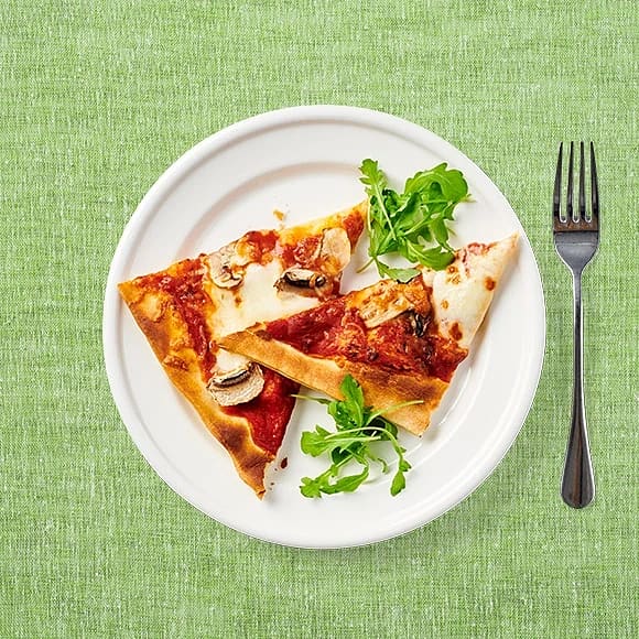 Mozzarellapizza med champinjoner