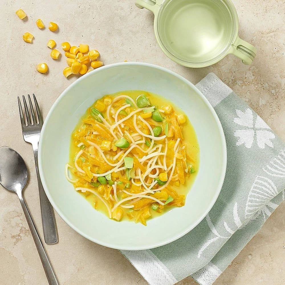 Kokosramen med sojabönor
