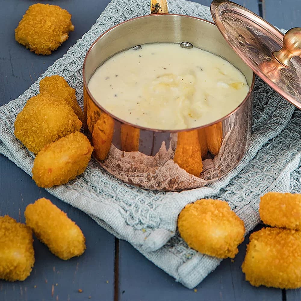Halloumi Nuggets med bearnaisedipp på grekisk yoghurt