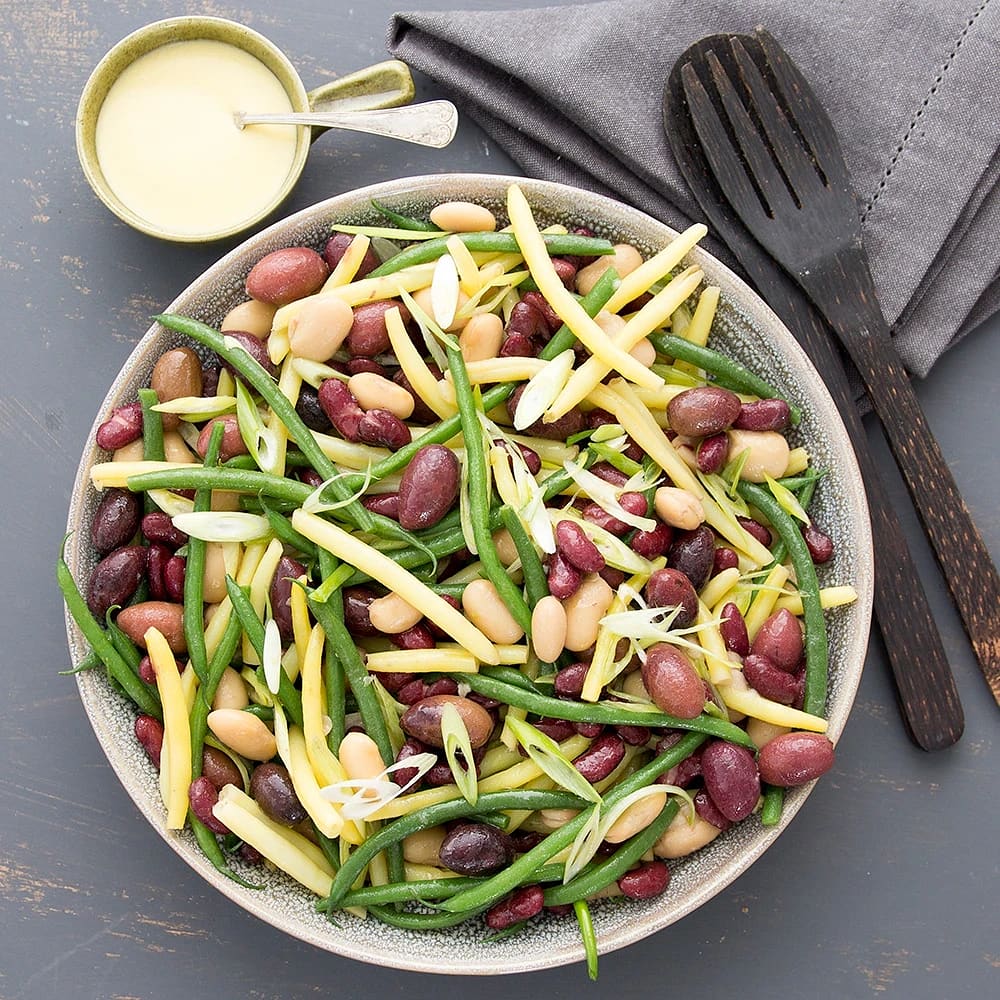 Bönsallad i dijondressing