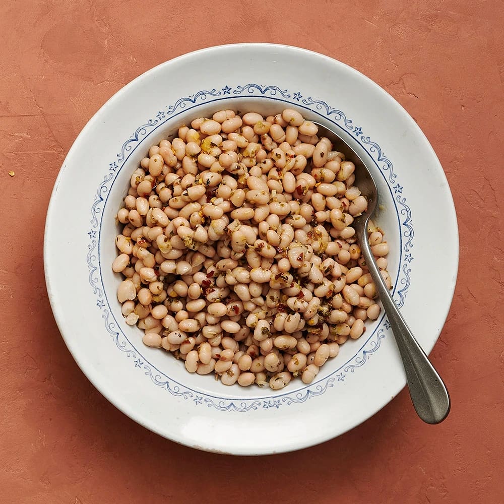 Marinerade vita bönor