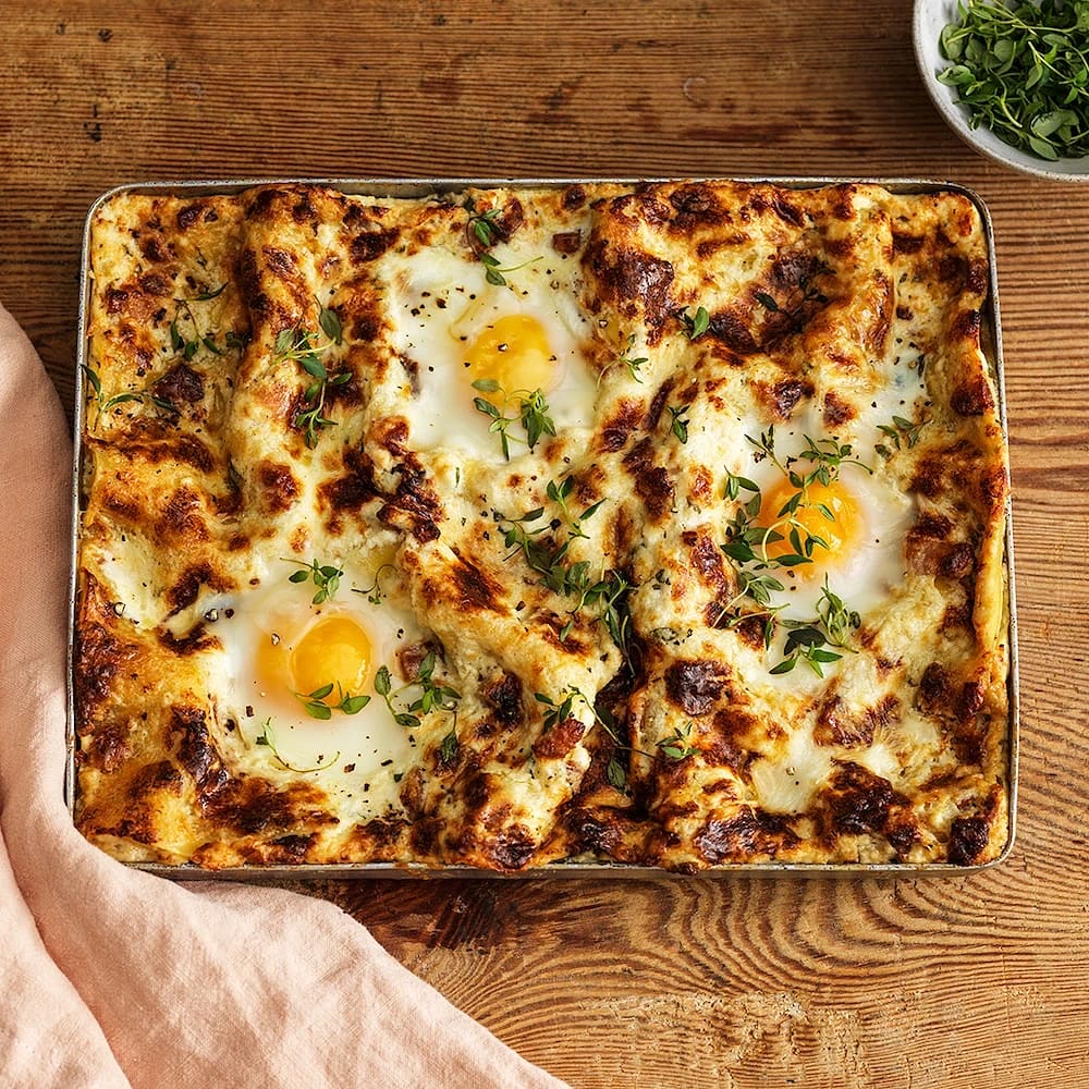 Carbonara-lasagne