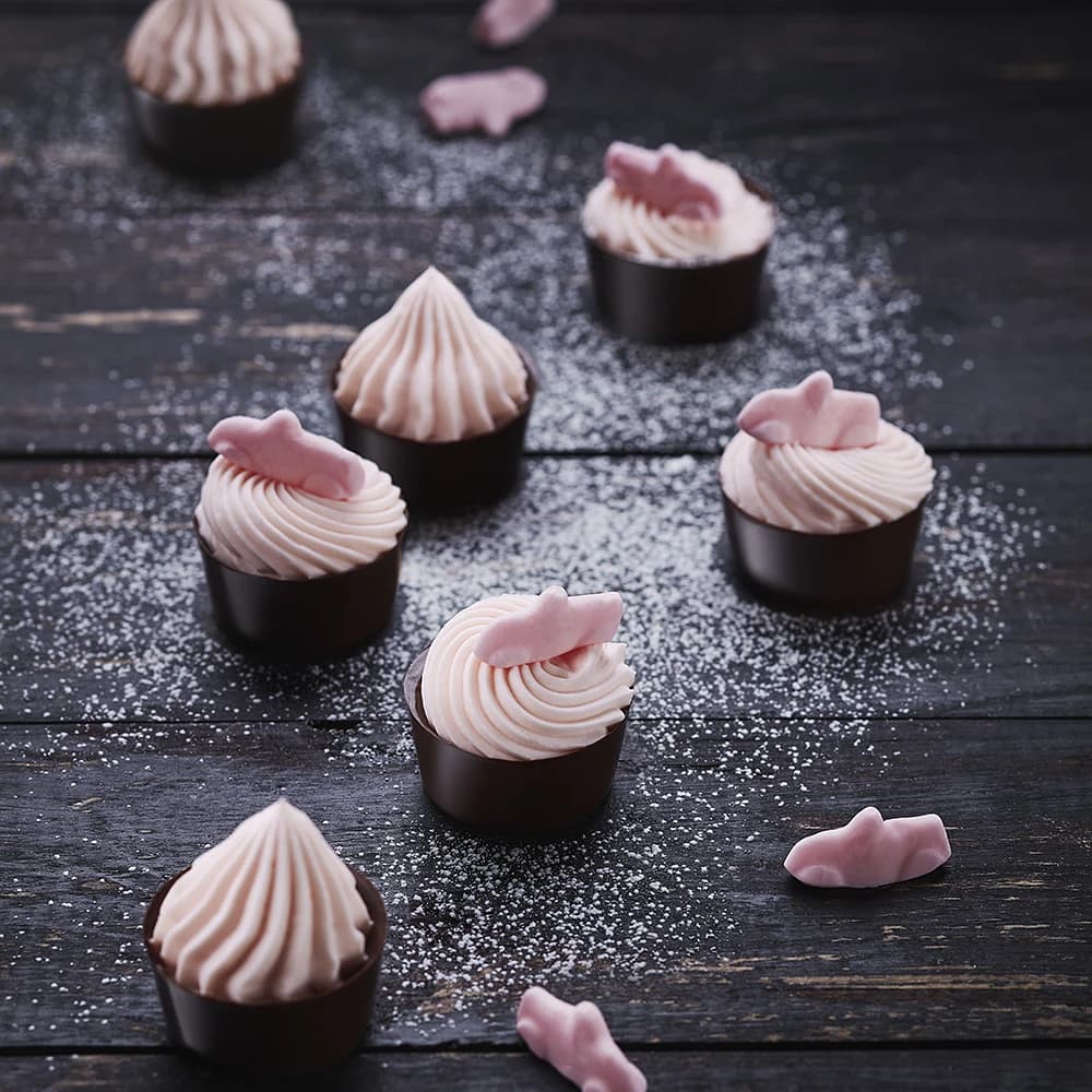 Chokladskål med Ahlgrens bilar-fluff