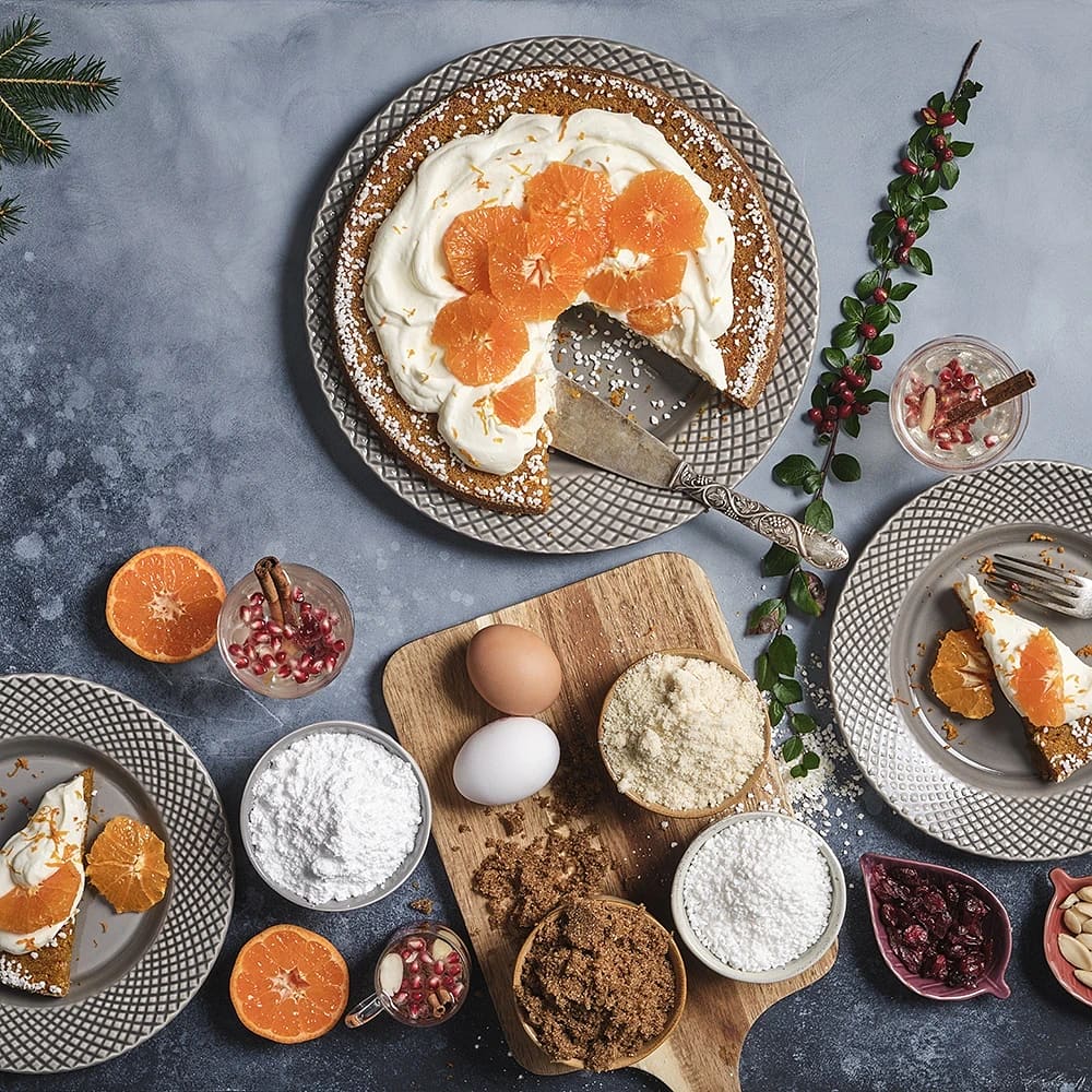 Mazarintårta med saffran och clementin