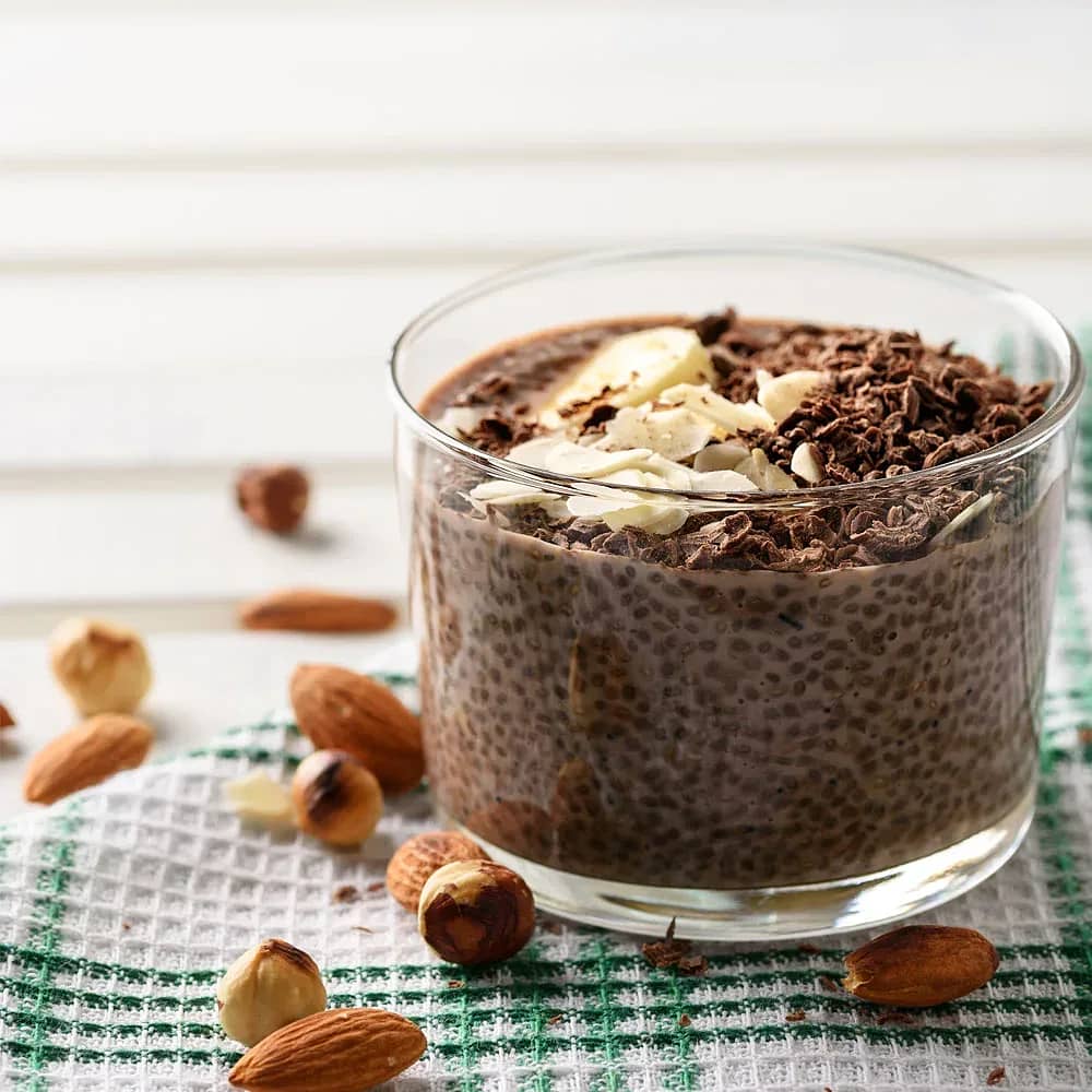 Chokladchiapudding med hallonsmak