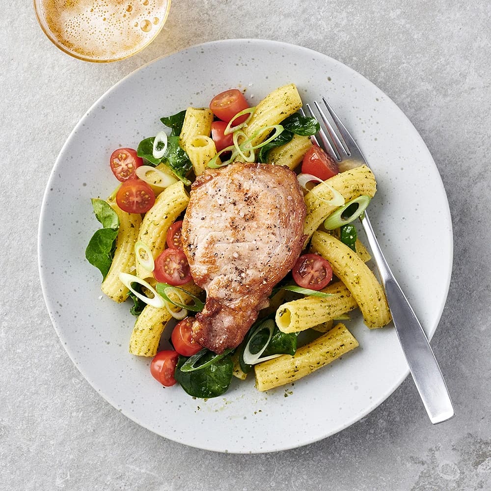 Kotlett med pastapesto