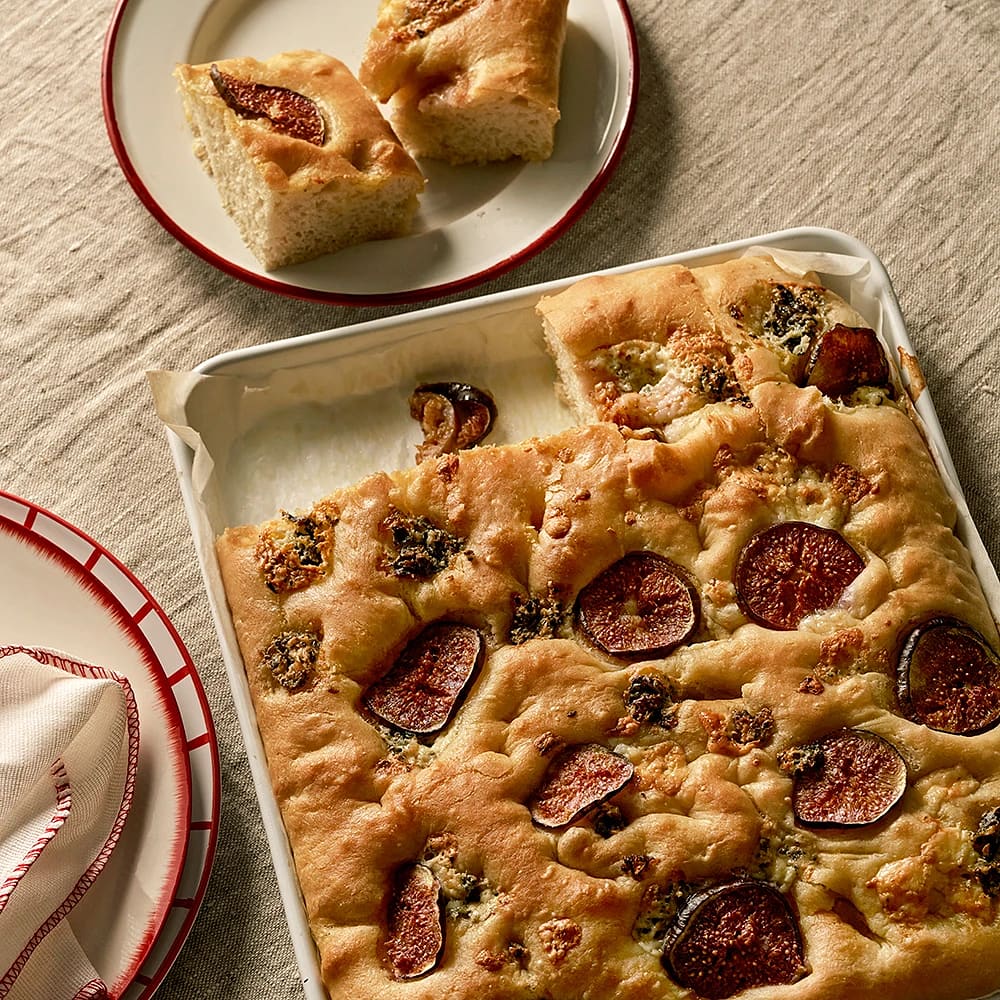 Focaccia med fikon och ädelost