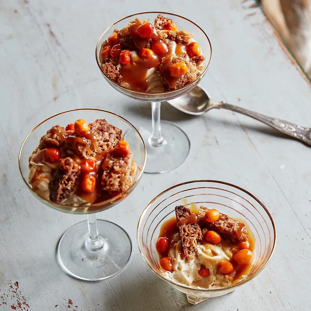 Vispad äggtoddy med rövargodis och havtorn