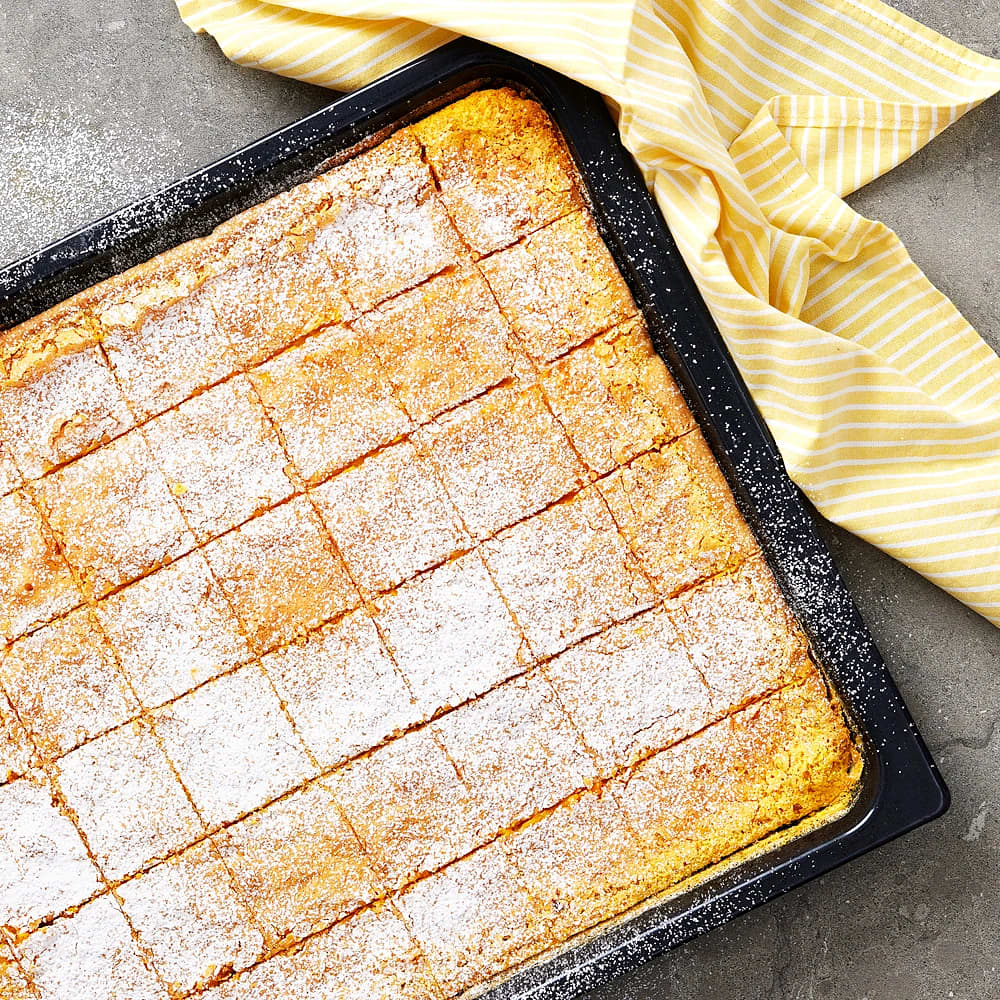 Saffransrutor i långpanna