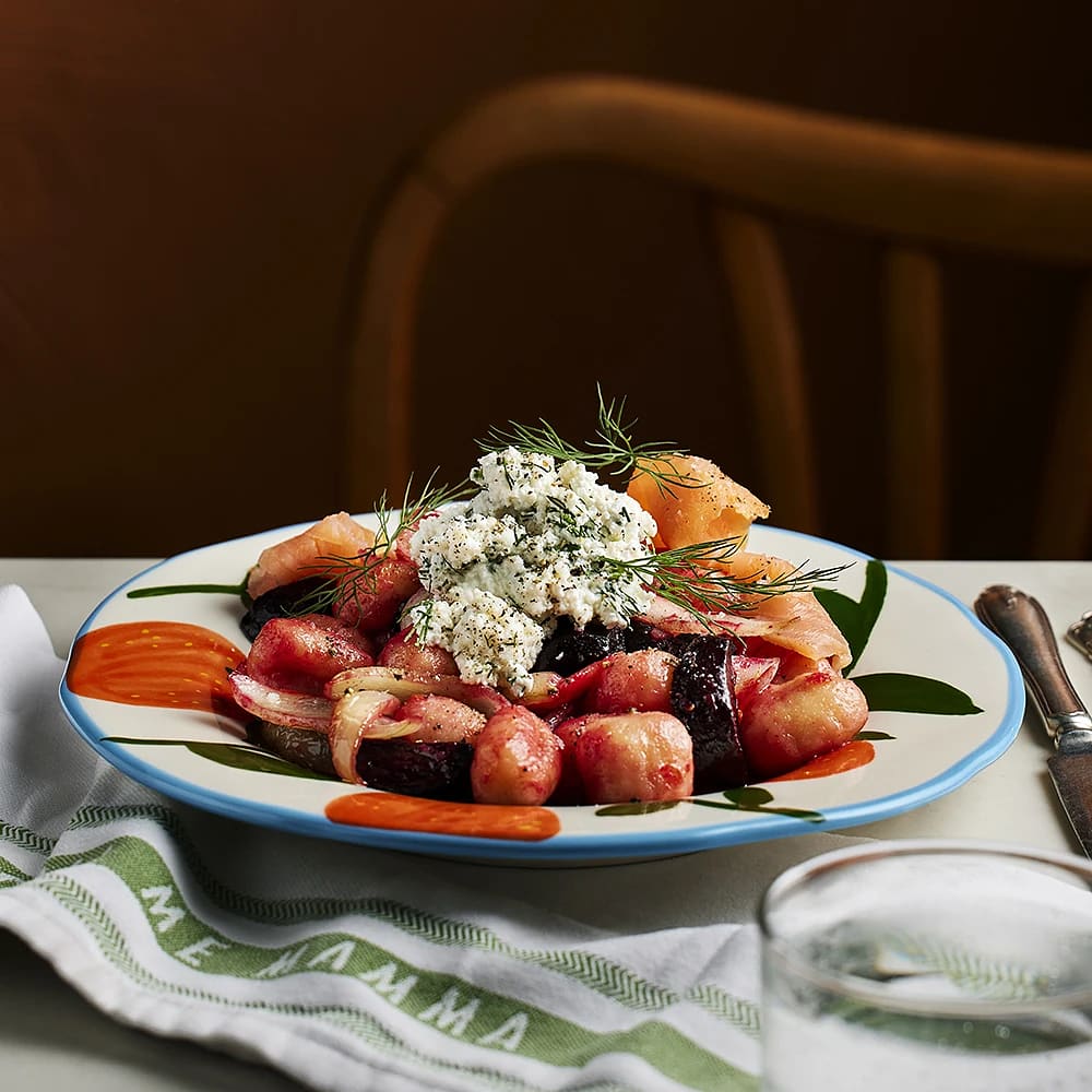 Potatisgnocchi med rödbetor och dillricotta