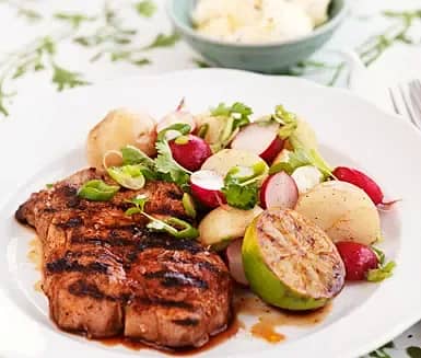 Fläskkarré med ingefärsrub och honungsyoghurt