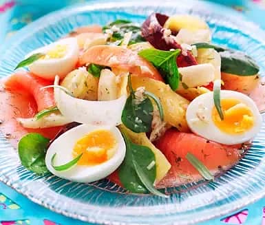 Najadlax med ägg, dragon och rotfrukter