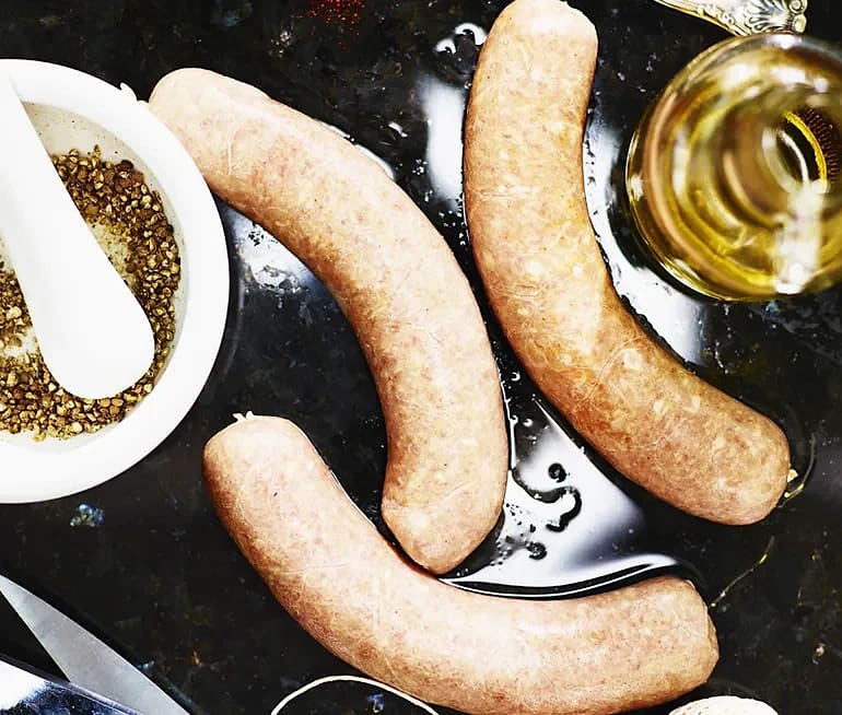 Gör egen Fläskkorv med bacon och äpple