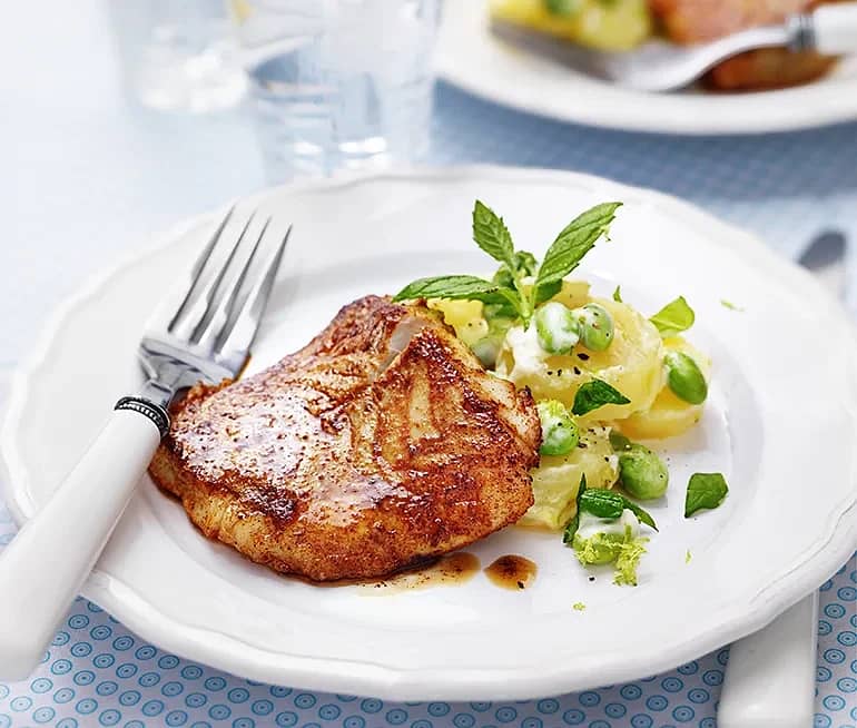 Kryddig torsk med limepotatis