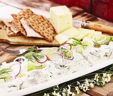 Krämig sill med citrongrönt