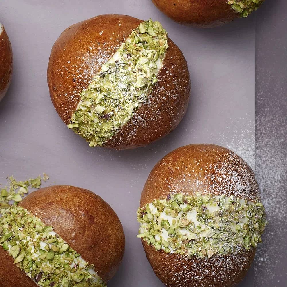 Maritozzi med pistage