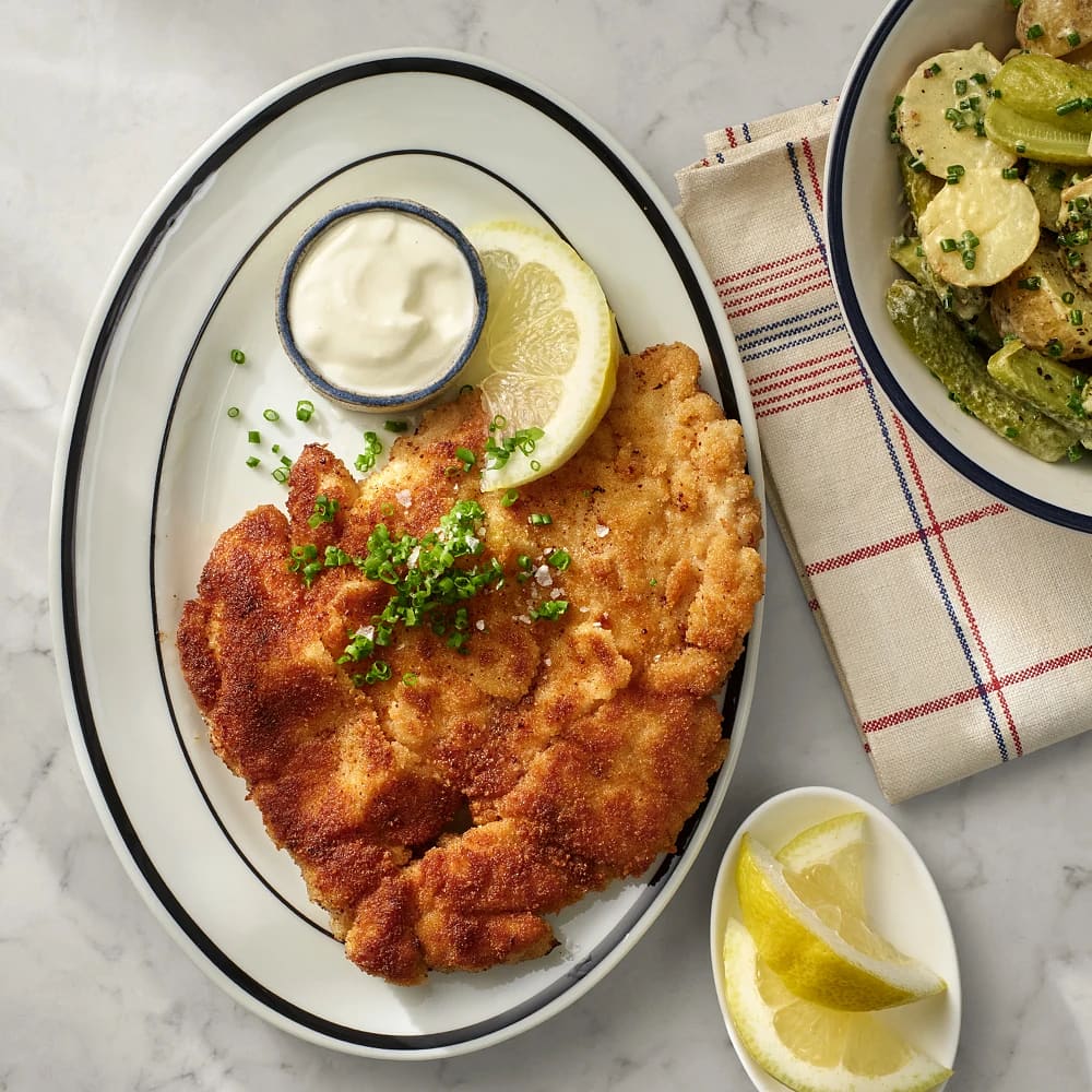 Panerad kyckling med potatissallad