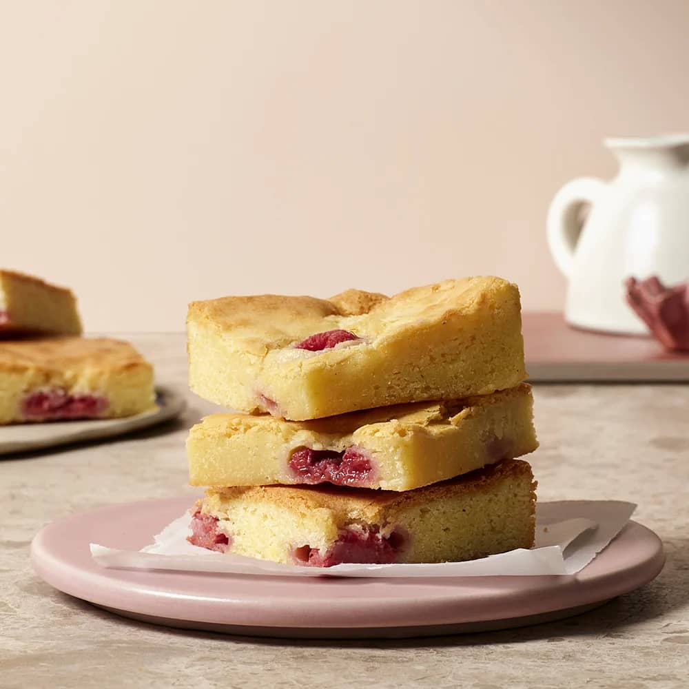 Blondies med hallon