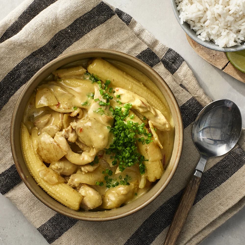Kycklinggryta med curry och kokosmjölk