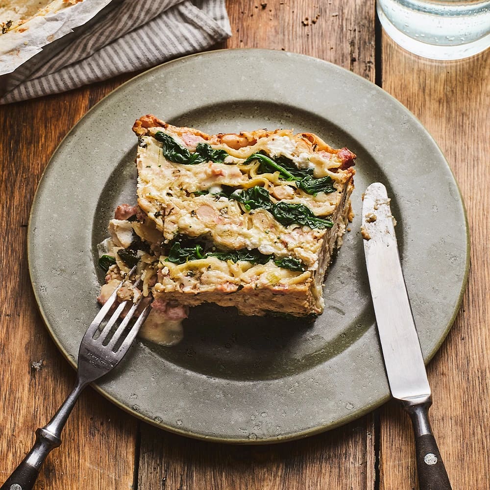 Lasagne bianca med salsiccia