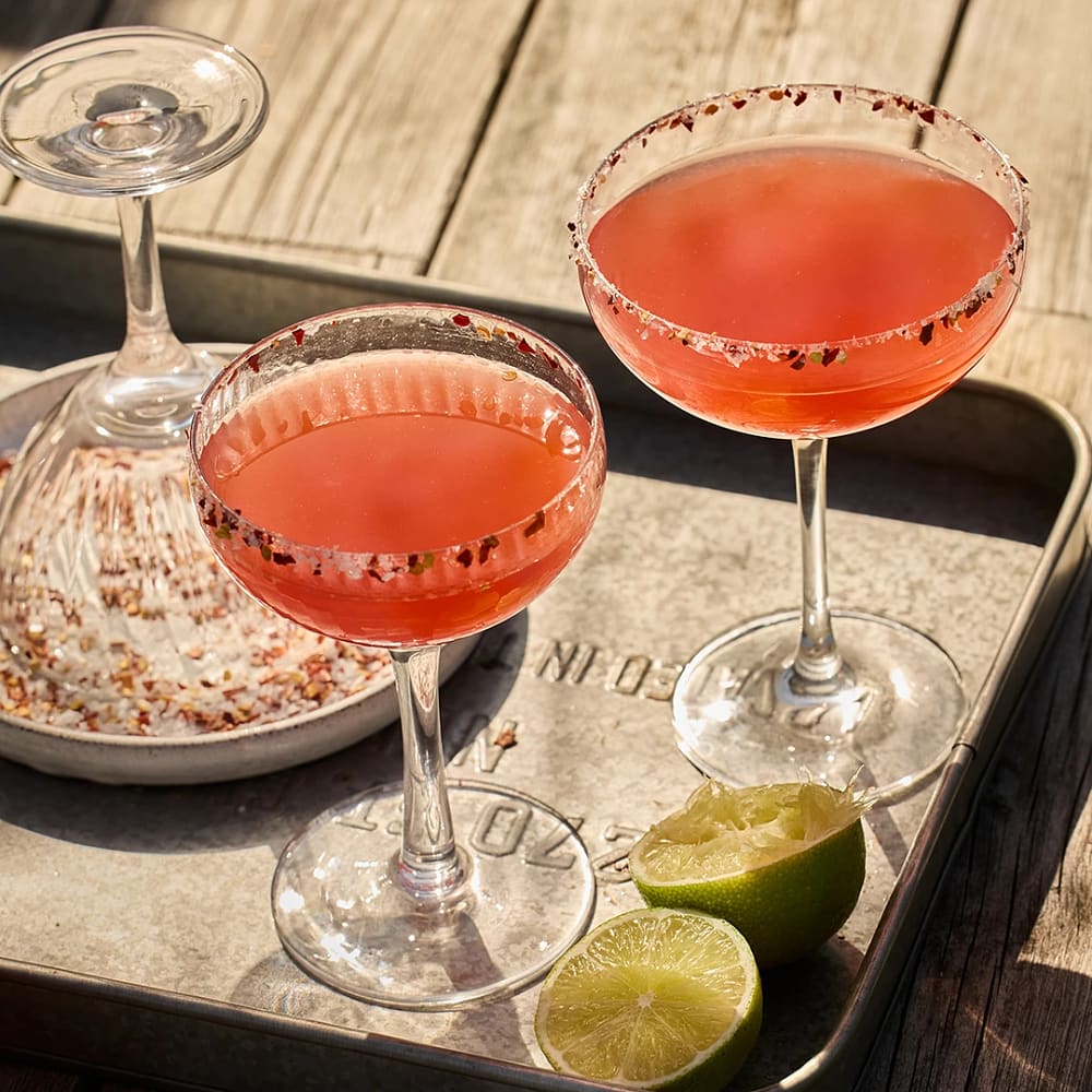 Spicy margarita med jordgubbar och grapefrukt