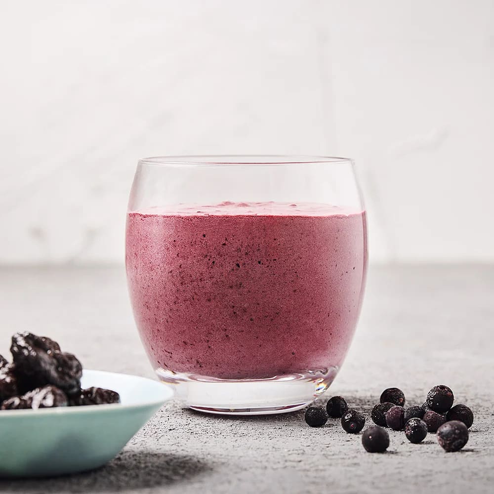 Smoothie med blåbär och acai