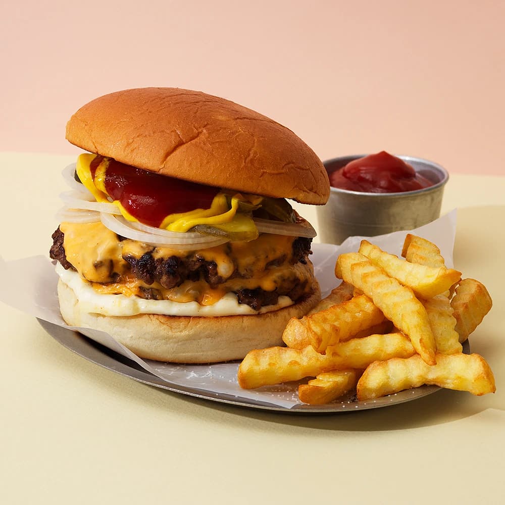 Klassisk amerikansk cheeseburgare