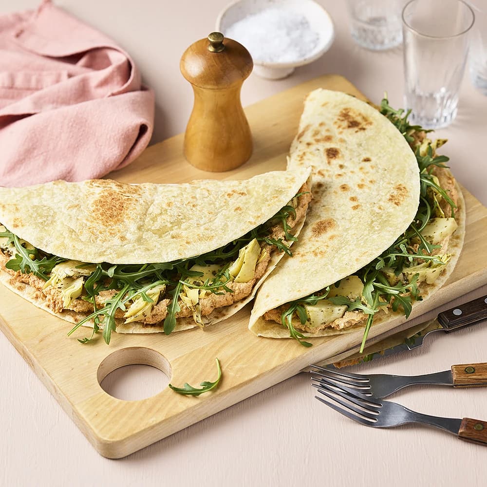 Piadina med kronärtskocka och ricotta