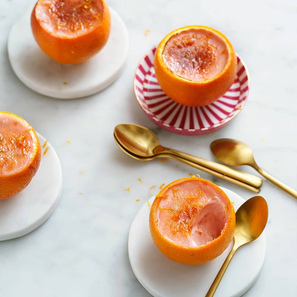 Posset Brûlée med blodapelsin