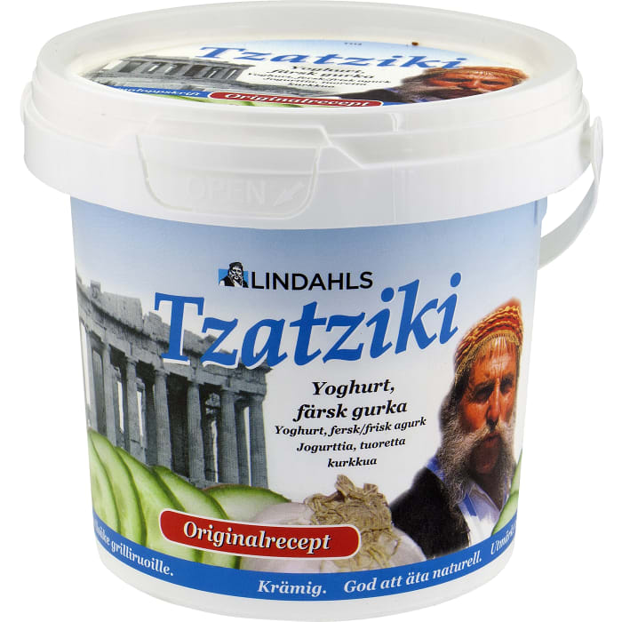 Tzatziki i hink från Lindahls