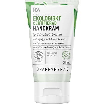 Handkräm Oparflymerad Ekologisk 50ml ICA Hjärtat EKO