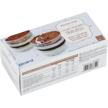 Tiramisu Bägare 2-p 160g Picard