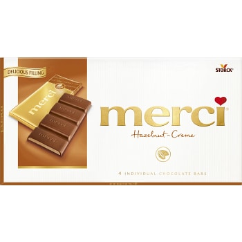 Chokladkaka Nougat Hasselnötkräm 12g Merci