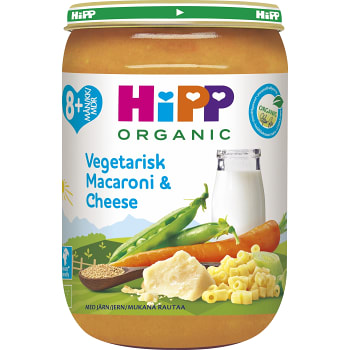 Veggie Mac n' cheese Från 8m Ekologisk 220g Hipp