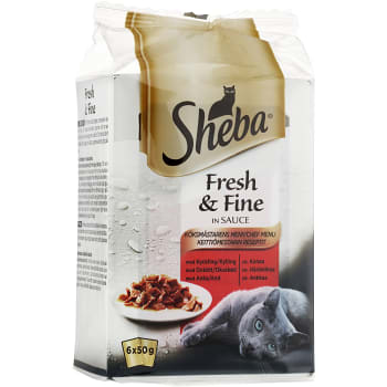 Kattmat Köksmästermeny 6-p 300g Sheba