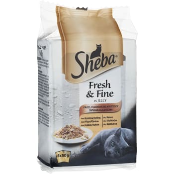 Kattmat Våt Fågelmeny gelé 6-p 300g Sheba