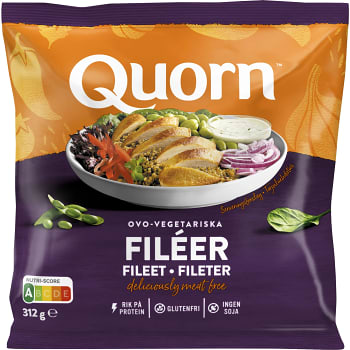 Vegetariska filéer Fryst 312g Quorn