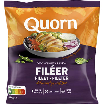 Vegetariska filéer Fryst 624g Quorn