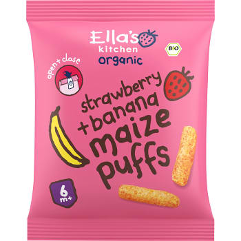Majsmums Jordgubb banan Från 7mån Ekologisk 20g Ellas Kitchen
