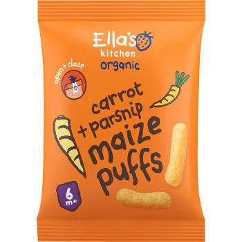 Majspuffar Morot & palsternacka Ekologisk 20g Ellas Kitchen