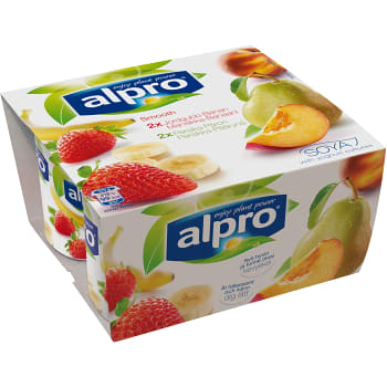 Yoghurt Jordgubb banan & päron 4-p 500g Alpro