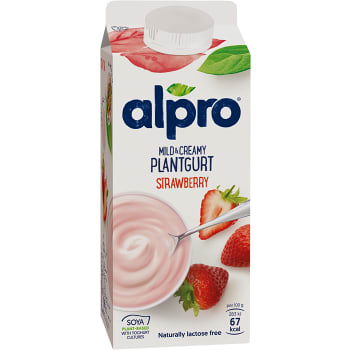 Yoghurt Soya Mild & creamy Jordgubb 750g Alpro