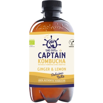 Kombucha Ginger Lemon 400ml Captain Kombucha