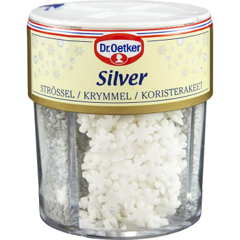 Dekorströssel Silver 85g Dr.Oetker