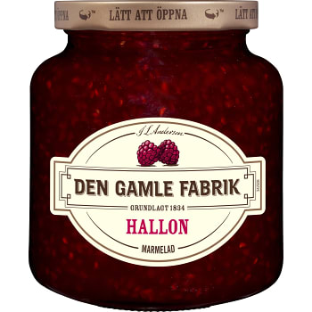 Hallonmarmelad 380g Den Gamle Fabrik