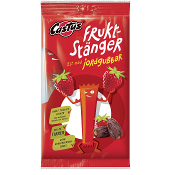 Fruktstänger Jordgubb 20g 5-p Castus