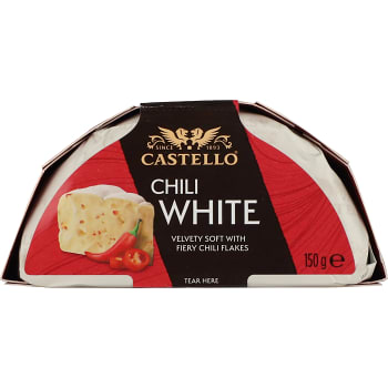 Vitmögelsost med Röd Chili 39% 150g Castello