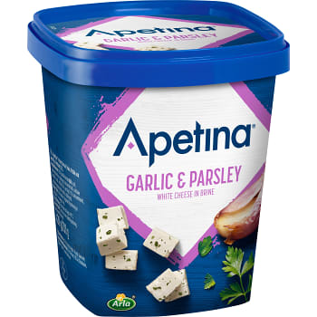 Vitlök & persilja Tärnad i lake 200g Apetina
