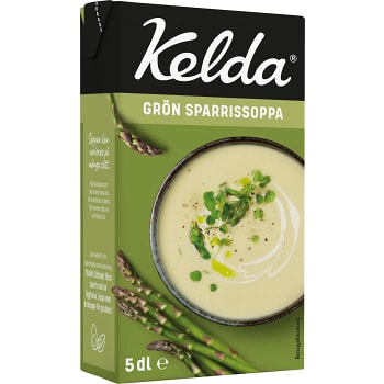 Grön sparrissoppa 4% 500ml Kelda
