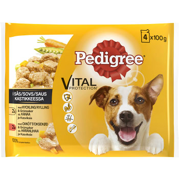 Hundmat Blandade smaker Adult 4-p 400g Pedigree